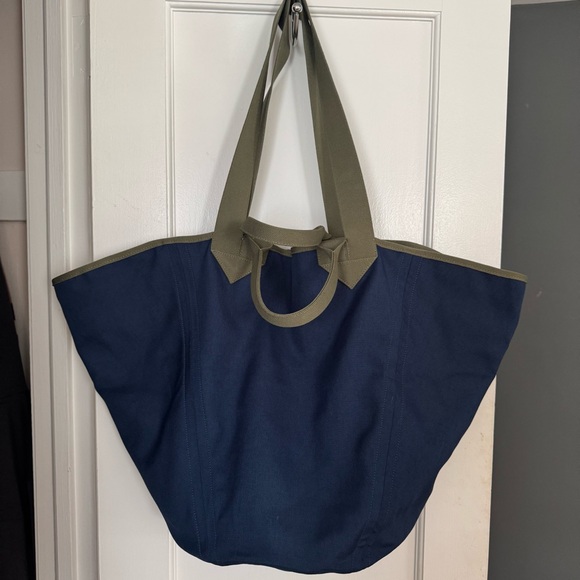 Rothy's Vibrant Pink,Olive, and Blue Reversible Tote Bag Casual, oversized, - Picture 2 of 12
